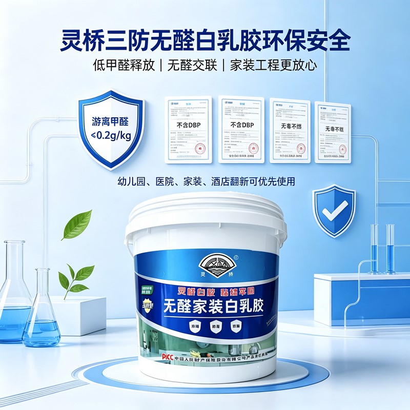灵桥白乳胶 防潮防裂防霉 高粘结力家装白胶 灵桥白乳胶 防潮防裂防霉 高粘结力家装白胶